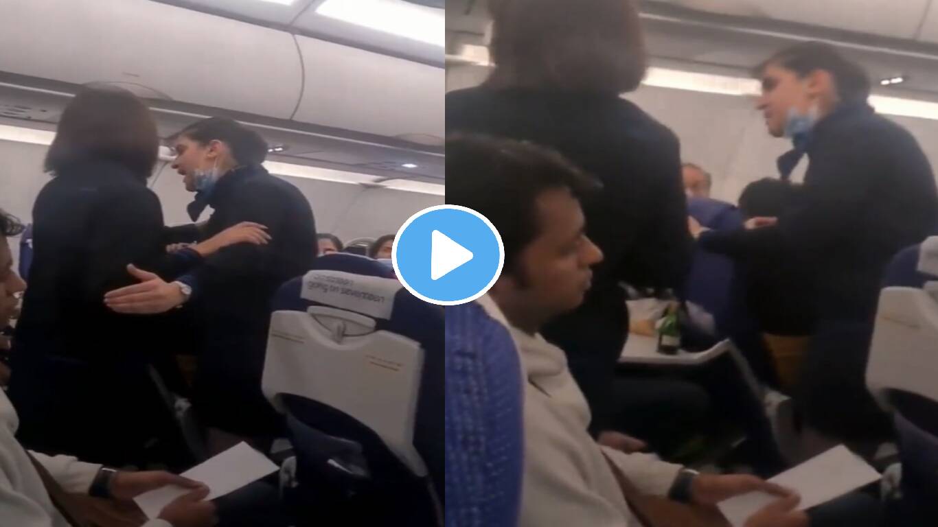 आपकी नौकर नहीं हूं: Indigo Flight में एयर होस्टेस की यात्री से हुई जोरदार लड़ाई, देखें वीडियो!